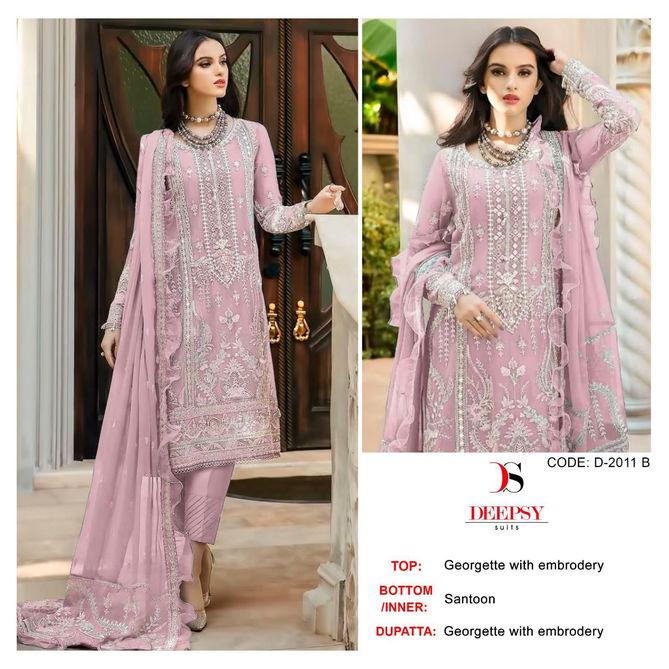 D 2011 By Deepsy Suits Georgette Pakistani Suits Catalog